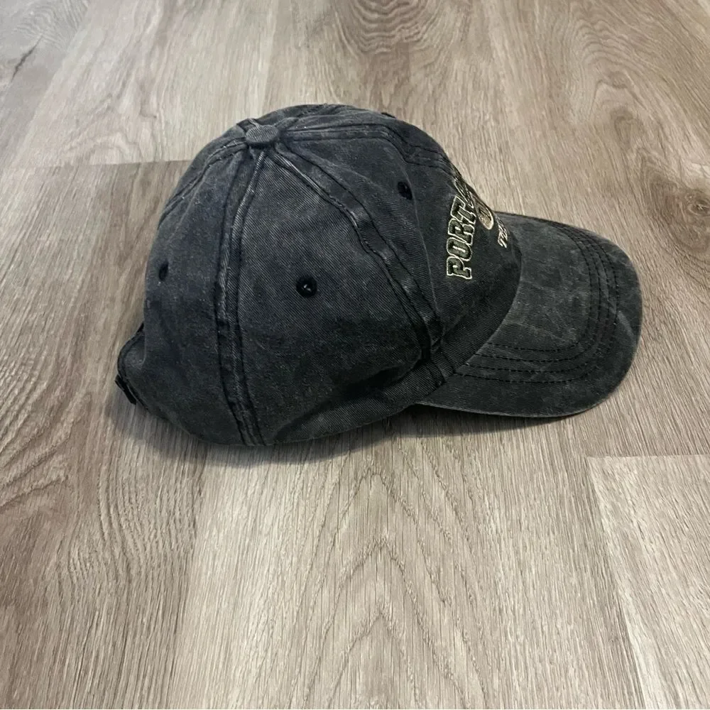 777 Lucky Port Aransas Texas Dark Grey Distressed Baseball Hat